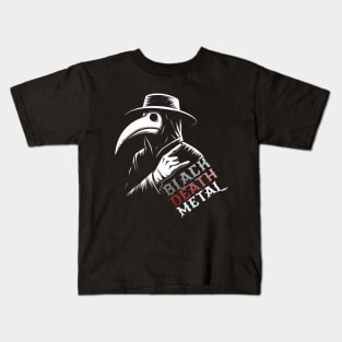 Creepy Metalhead Plague Doctor: Ready to Headbang! Kids T-Shirt